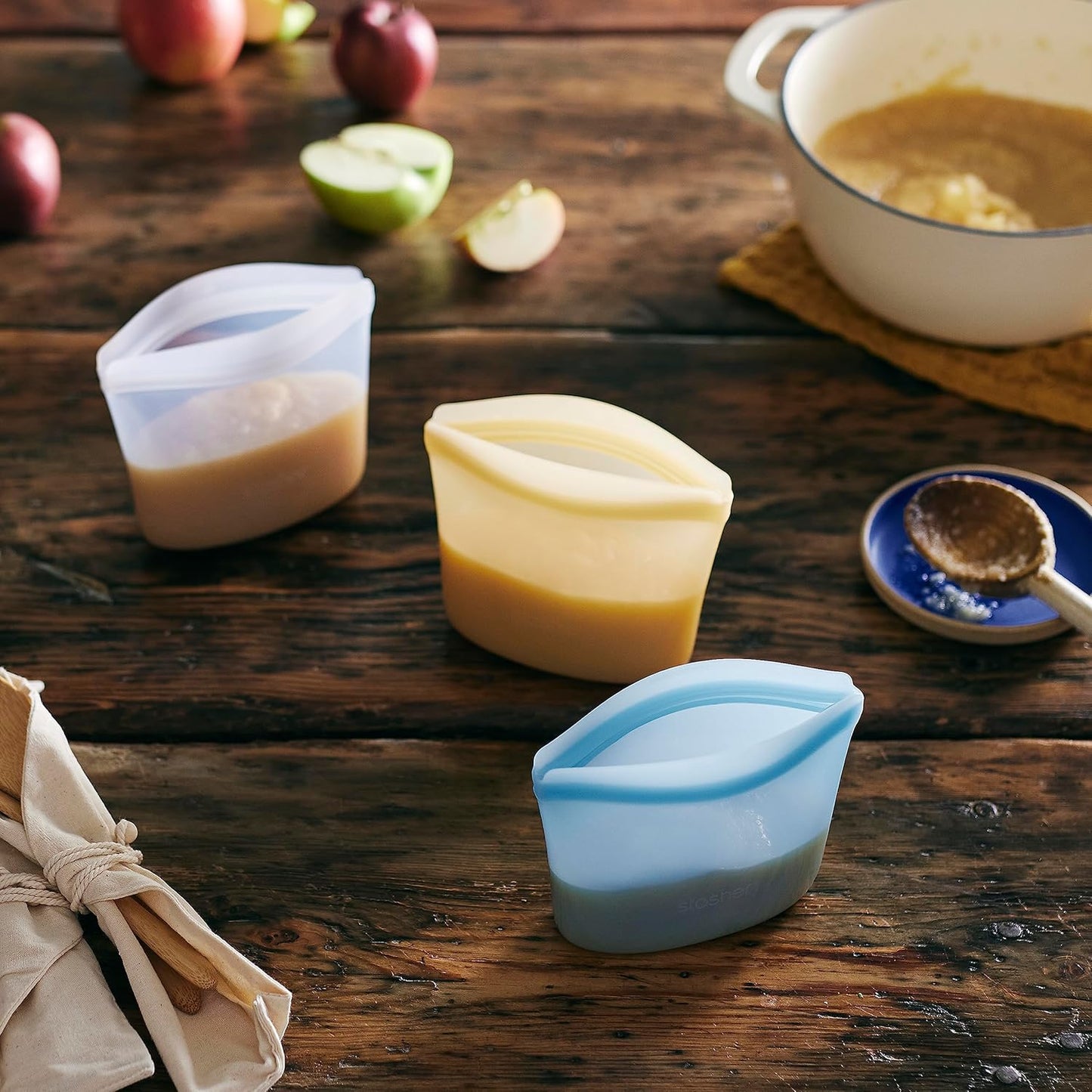 Stasher Premium Silicone Reusable Food Storage Bowl, Deep Ocean, Microwave, Sous Vide, Dishwasher, Oven and Freezer Safe, BPA Free, Leak-free, Eco-friendly, 1-Cup Bowl