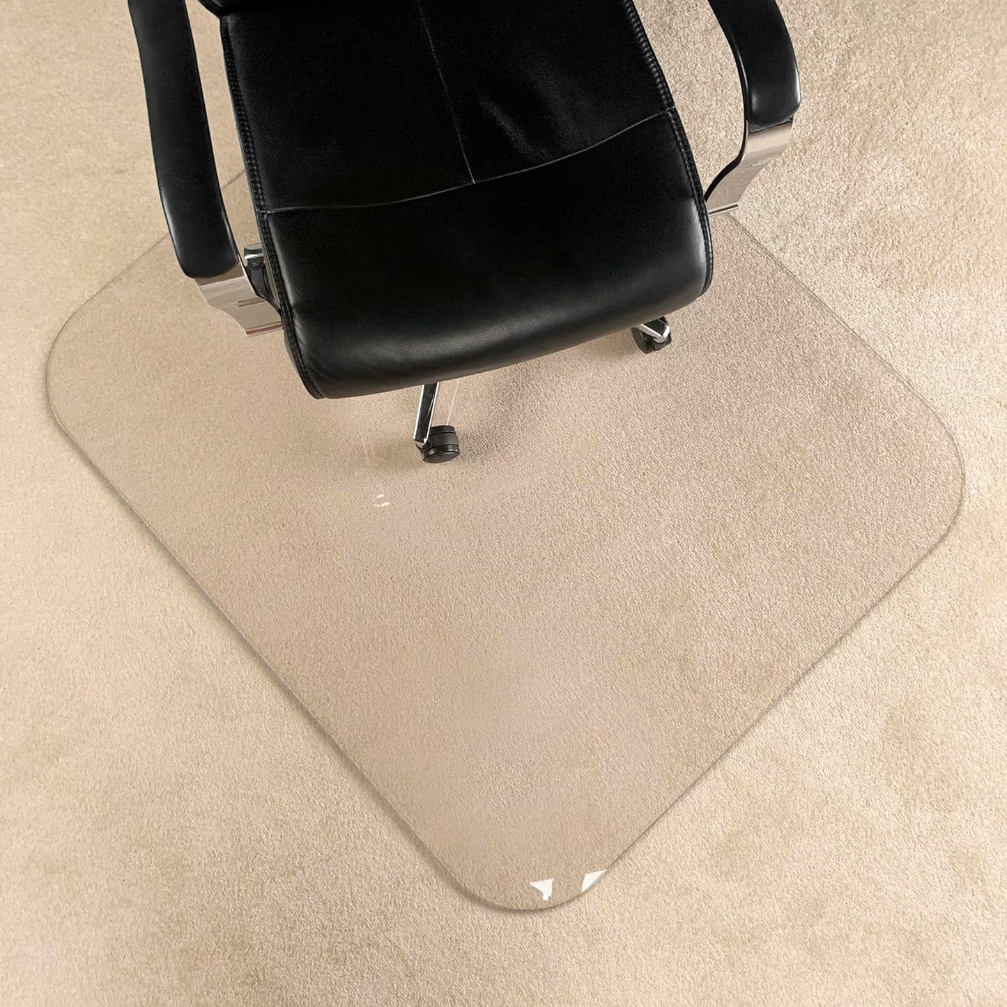 [Large Size] Crystal Clear 1/5" Thick 59" x 47" Heavy Duty Hard Chair Mat, Can be Used on Carpet or Hard Floor