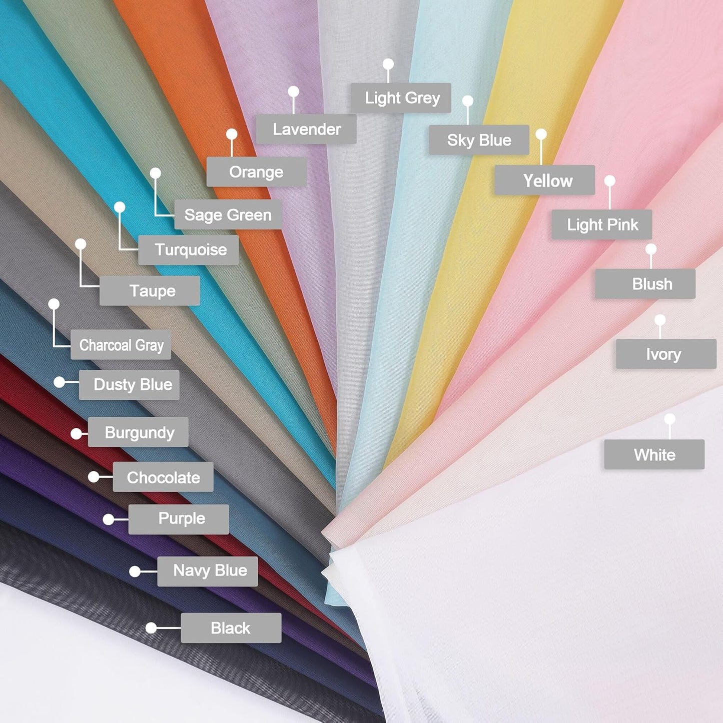 Chyhomenyc Ivory Sheer Curtains 96 Inch Length 2 Panels Set, Elegant Light Filtering Voile Window Treatment Drapes for Living Room Bedroom, 42W x 96L Inches, Set of 2, Ivory