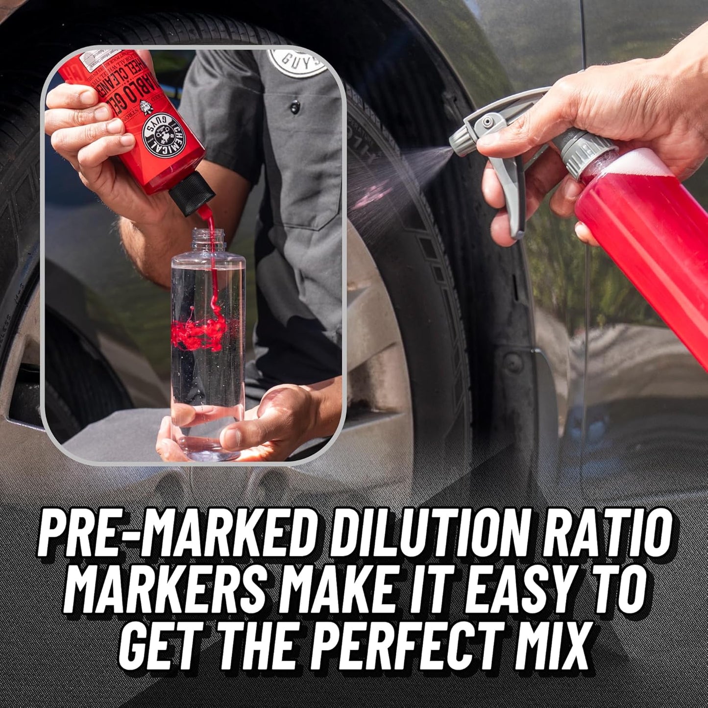 Chemical Guys Heavy Duty Bottle Sprayer - Chemical Resistant Trigger for Car Detailing, Adjustable Mist to Stream, High Output, for Cleaners, Sprays, Degreasers (Acc_121.16HD3) - 16 Oz, 3 Pack