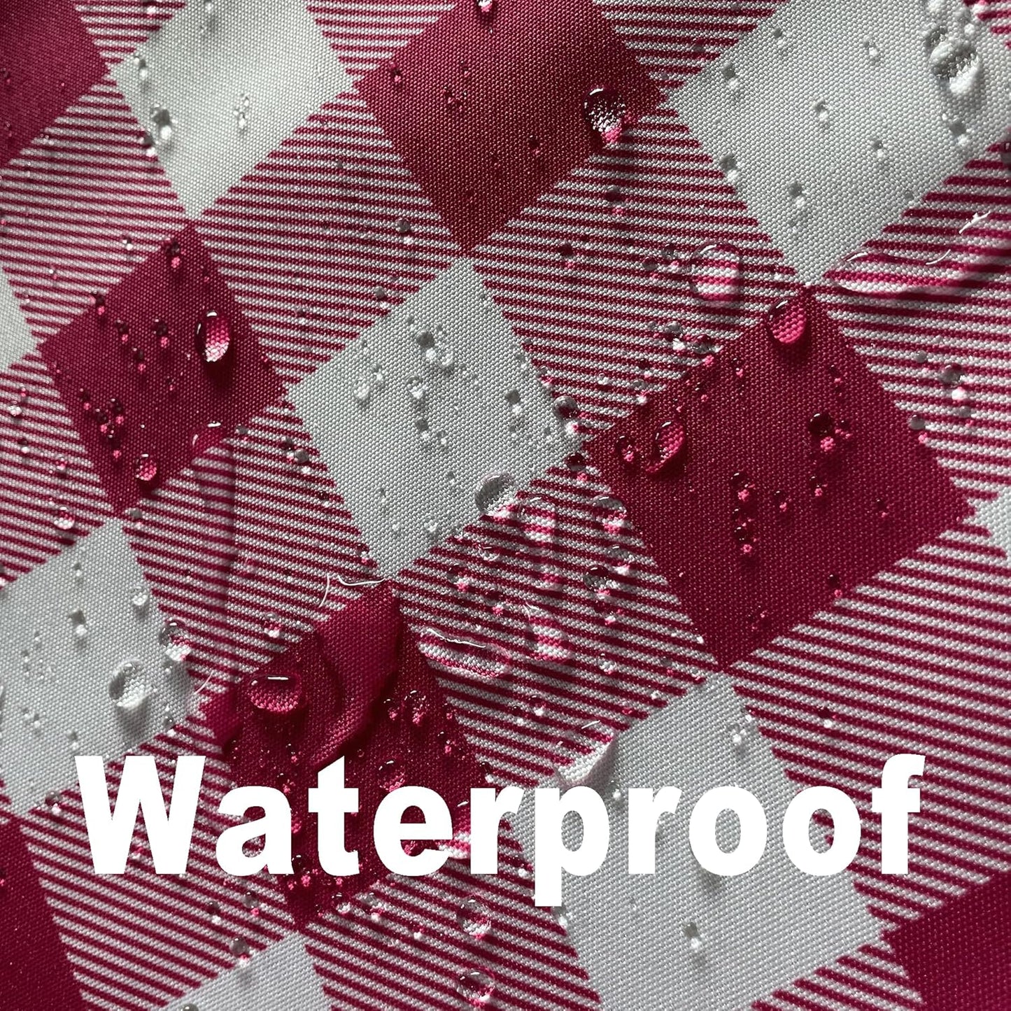 Waterproof Checkered Tablecloth Fabric - Rectangle 58x84 Inch Valentines Table Cloth for Indoor/Outdoor Use - Valentine's Table Cover for Kitchen, BBQs, and Parties