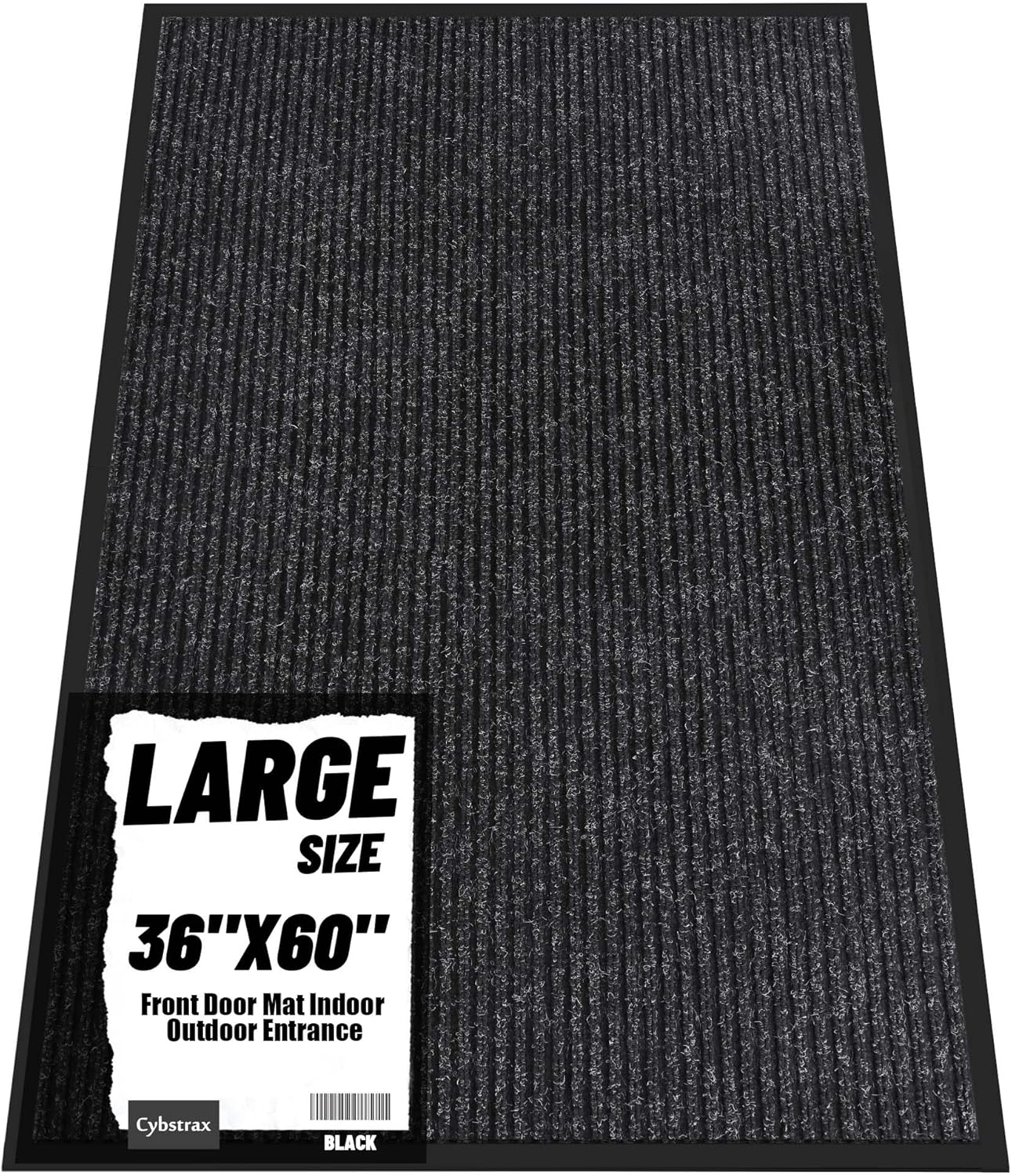 Front Door Mat Indoor Outdoor Entrance, 36" x 60" Dirt Resistant and Absorbent Door Mat, TPR Backing Non-Slip Doormats, Easy to Clean, Low Profile Welcome Floor Mat for Outside Entry