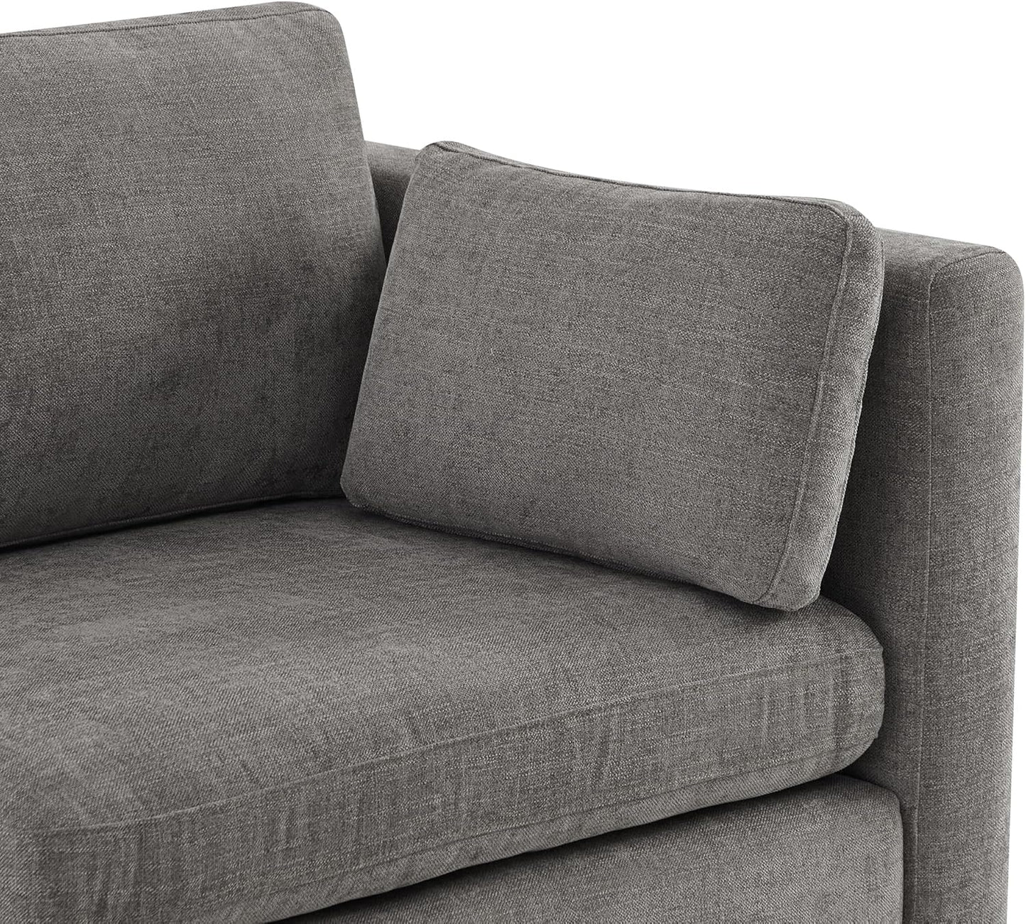 CHITA Small Modular Sectional Fabric Sofa Set, Extra Comfty Loveseat Cloud Couch, FSC Certified Modular Sectional Couch for Living Room, 78 inch Width,2 Seat Modular Sofa, Grey