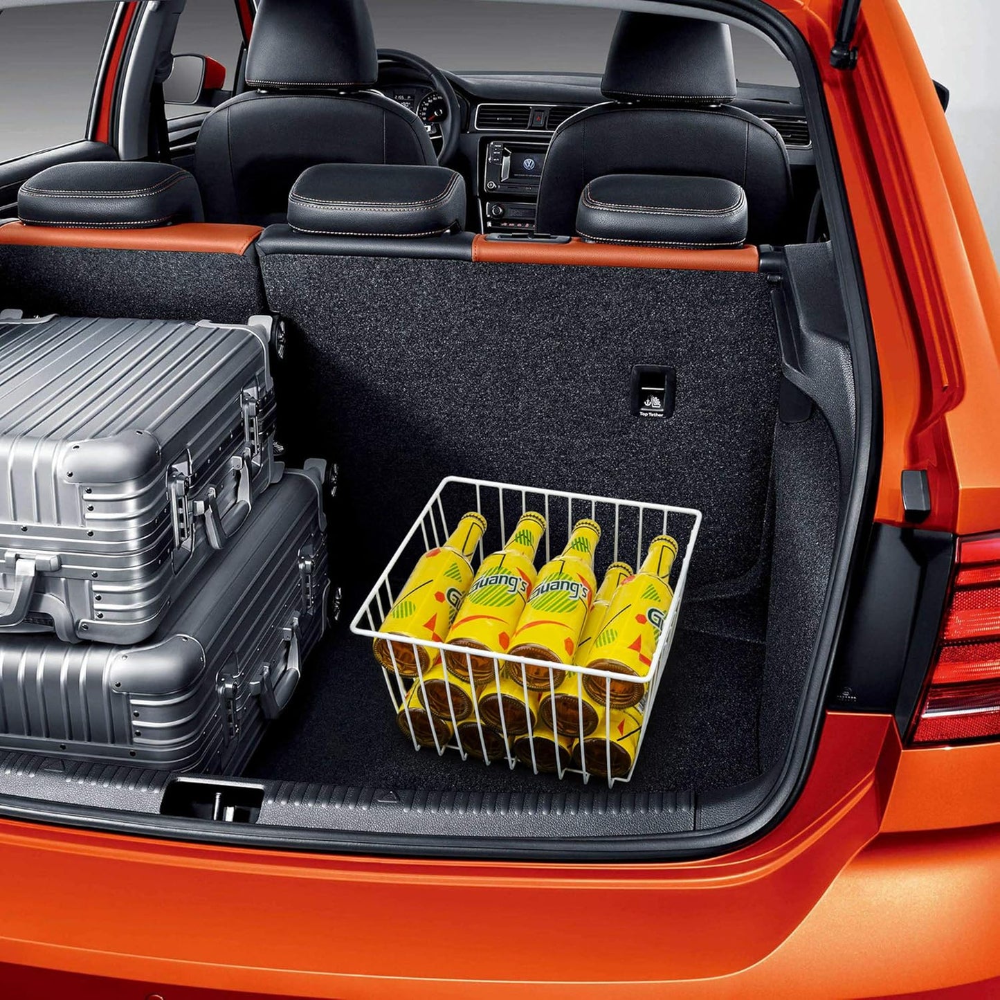 Slideep Freezer Baskets Storage Basket Organizers, Deep Wire Farmhouse Bins Container with Handles for Kitchen, Pantry, Cabinet, Car, Bathroom Pearl White, 4 Pack