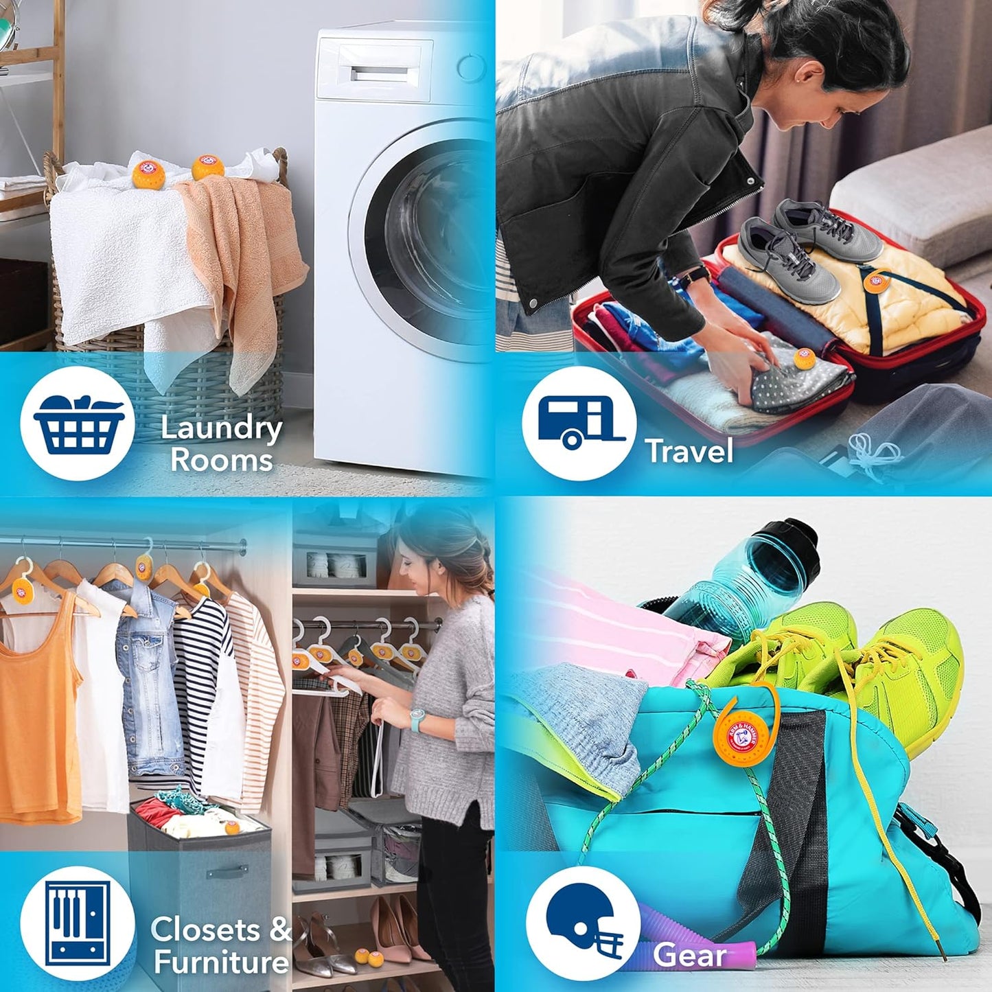 Arm & Hammer Odor Busterz Balls for Long Lasting Freshness, 6 Pack - Deodorizer, Carpet Fresh, Odor Remover, Pet Fresh