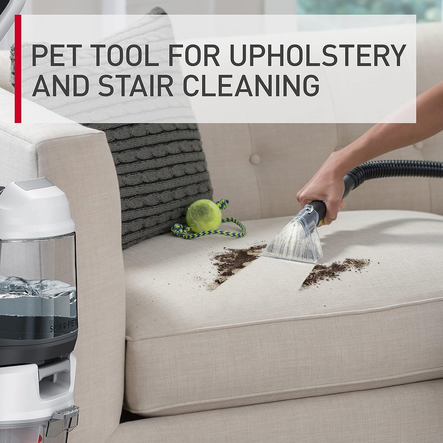 Hoover Dual Spin Pet+ Upright Carpet Cleaner Machine, Carpet Shampooer Machine for Home and Pets, Includes Storage Mat, Pair with a Hoover Carpet Cleaner Solution for a Bright, Refreshed Home