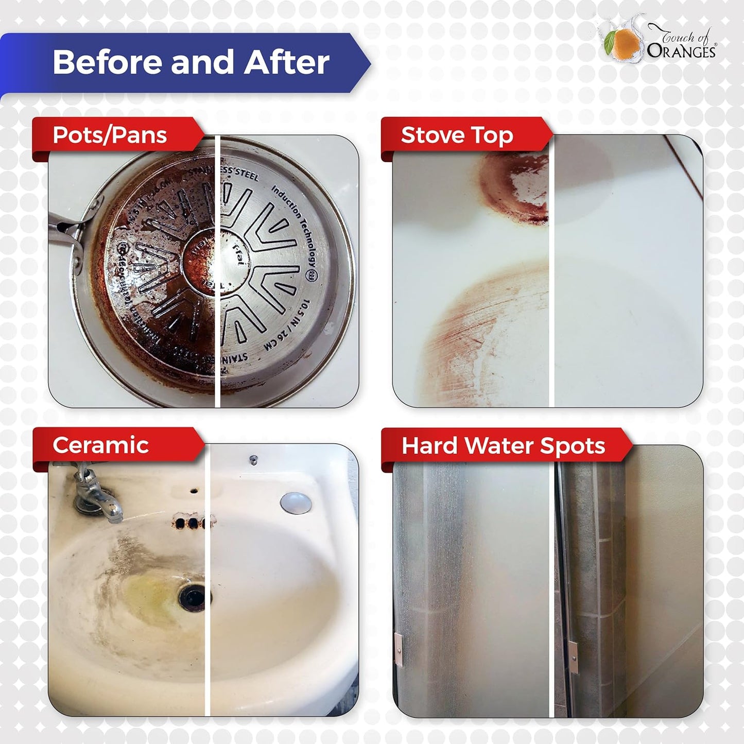 BRING IT ON! CLEANER Hard Water Stain Remover - Soap Scum, Calcium, Lime Scale, Remover for Shower Door, Tile, Glass, Fiberglass, Bathroom, Sink, Stone, Door 32 Ounce