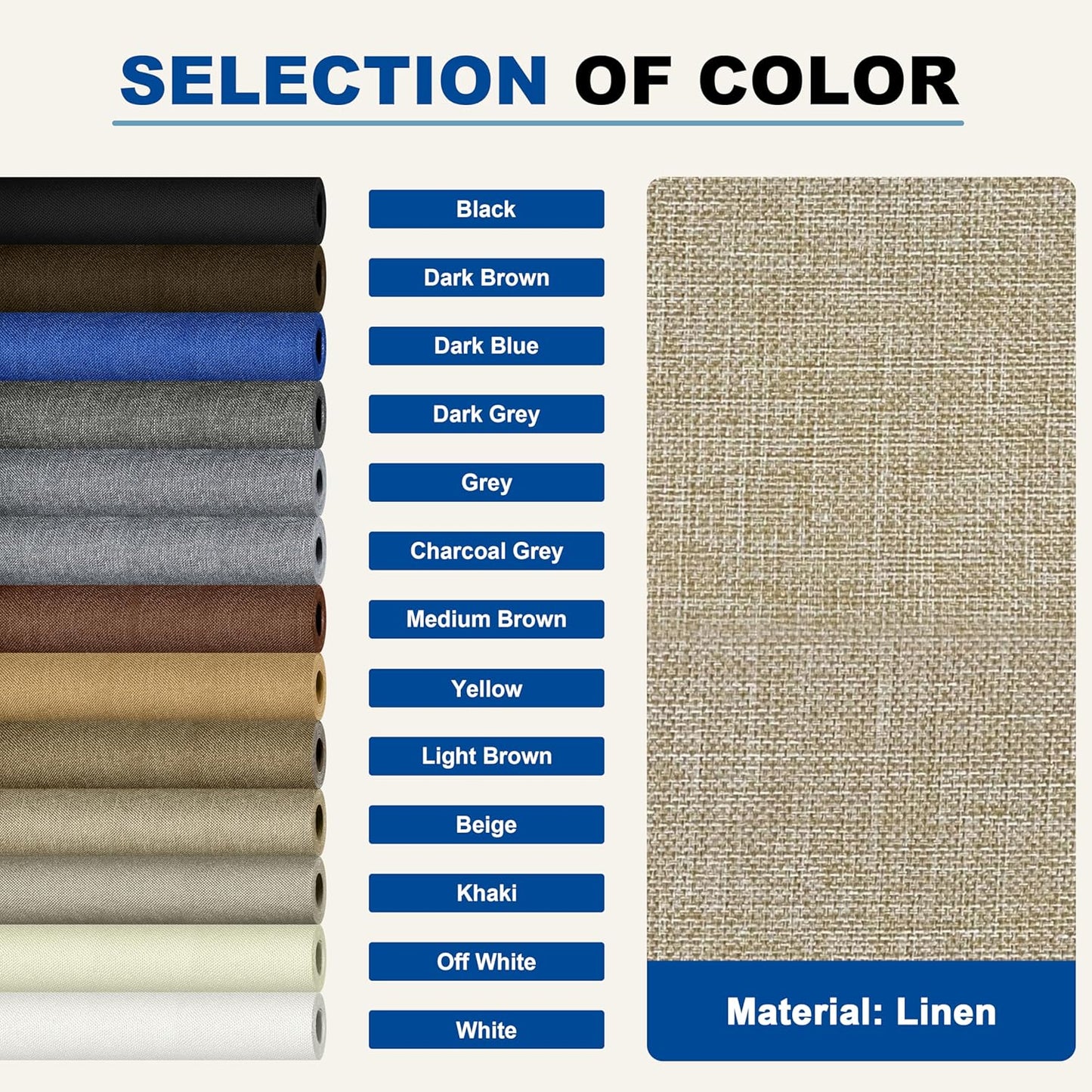 KING MOUNTAIN Linen Repair Patches, Self-Adhesive Fabric Patches, 4 X 63 inch Extra Size, Multi Color, Can be Used for Sofa Repair and Linen Clothes Repair (Cocoa Color)