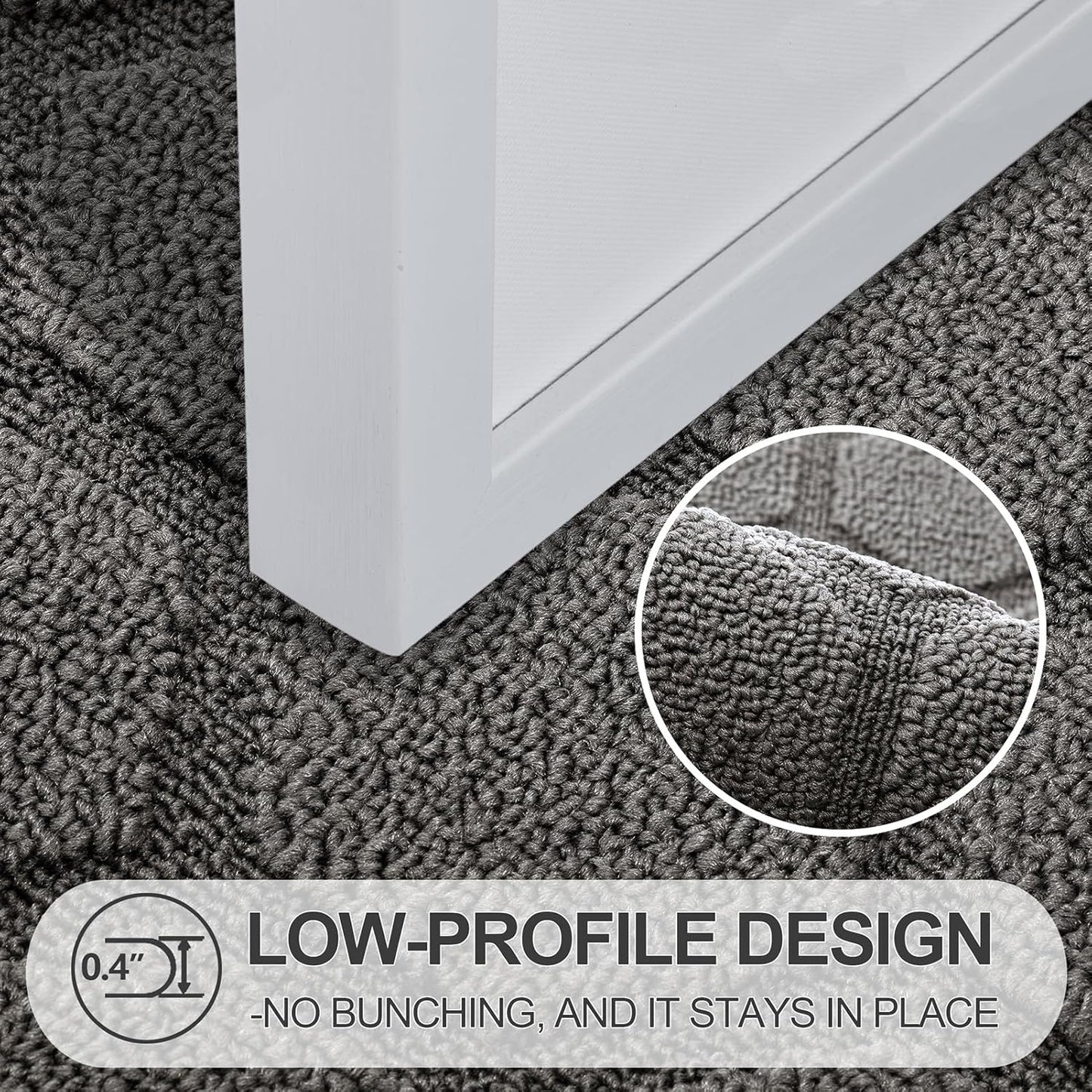 FONEYI Indoor Door Mat, Entrance Rug 24" x 36" Non-Slip Rubber Backing, Machine Washable Entry Rug, Low Profile Absorbent Dirt Trapper Doormat Inside Floor Mats for Entryway, Grey