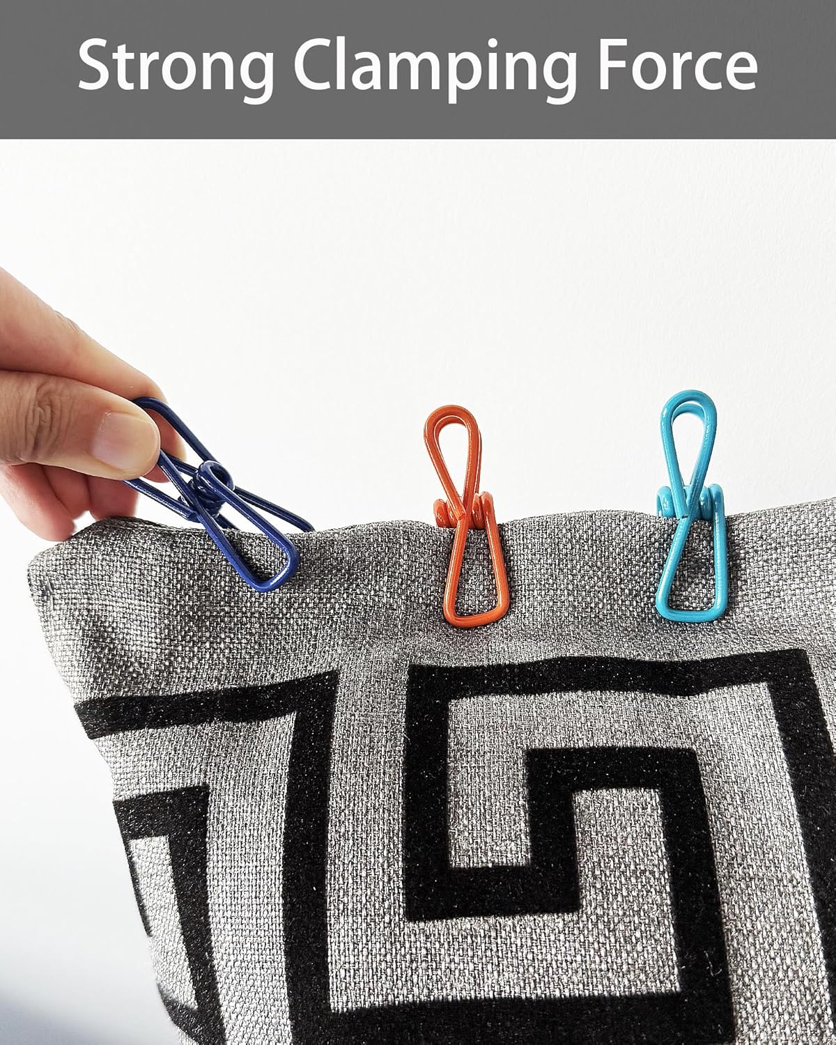 Multipurpose 2 in Chip Bag Clips 12 Pack Metal Clips for Kitchen Food Storage, Laundry Hanging, Bag Chip Bag Sealing - Easy to Use Strong Grip Clips for Home Organizing