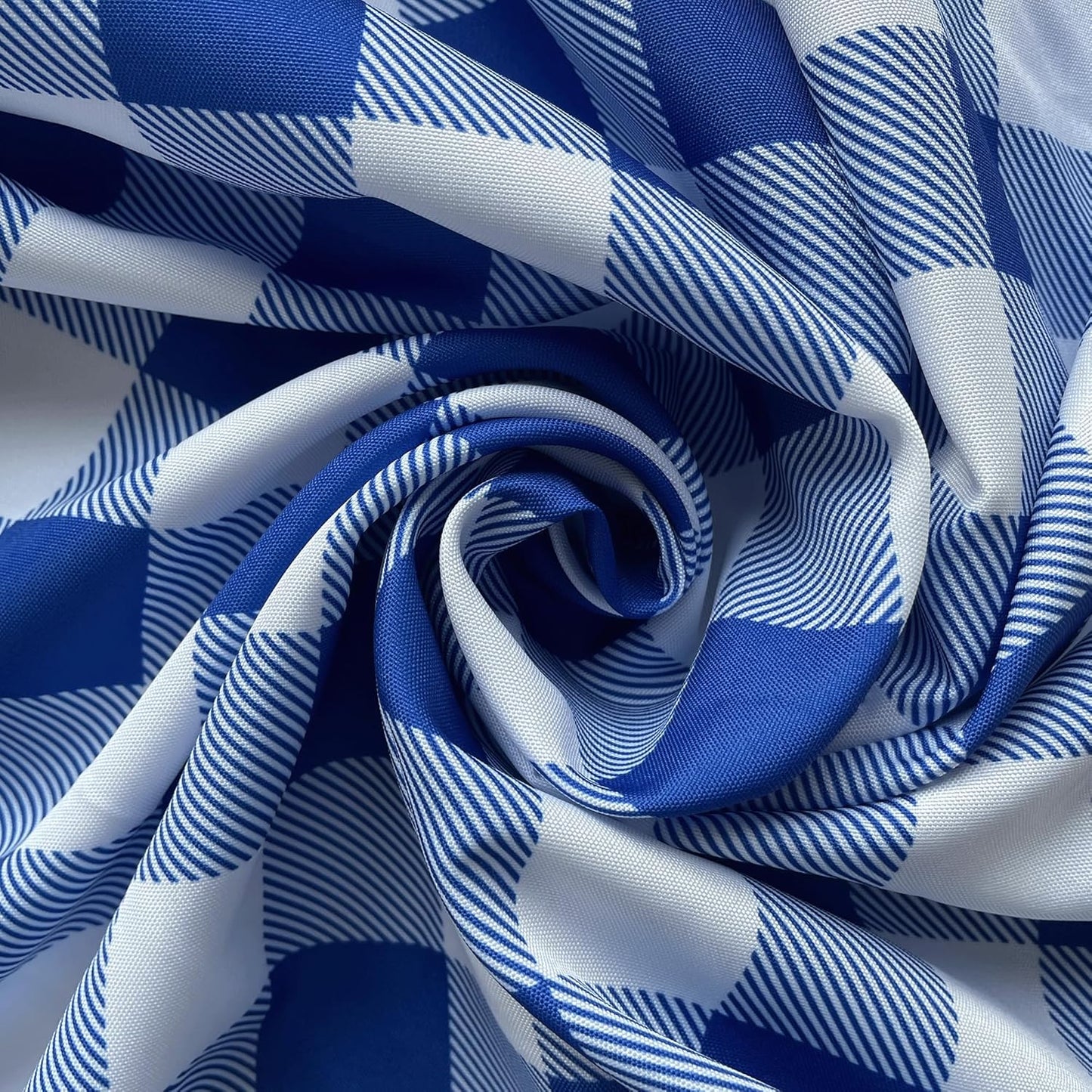 Waterproof Plaid Tablecloth Fabric - Round 25 Inch Classic Gingham Checker Table Cloth for Indoor/Outdoor Use - Buffalo Table Cover for Picnics, BBQs, and Parties