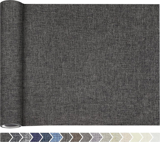 KING MOUNTAIN Fine Linen Repair Patches, Self-Adhesive Linen Fabric Patches, 12X40 inch Extra Size, Multi Color, Can be Used for Linen Sofa Repair and Linen Clothes Repair(12" x 40",Dark Grey 2.0)