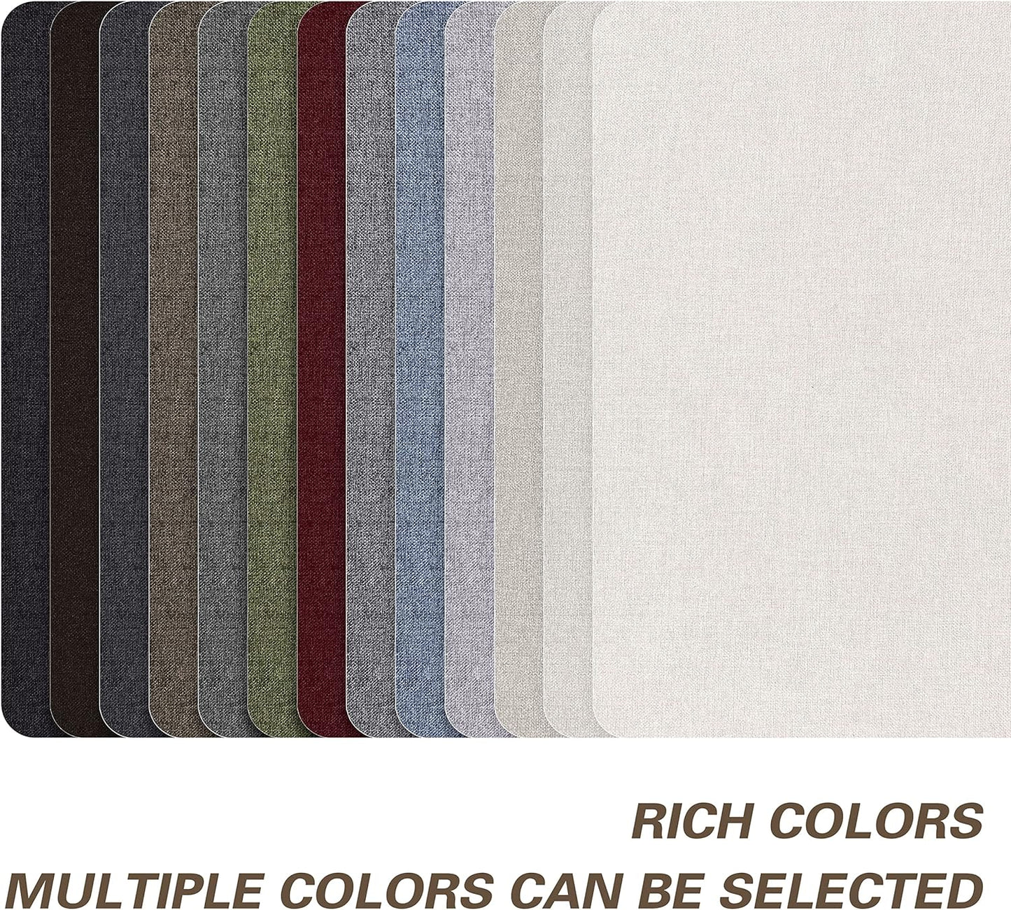 KING MOUNTAIN Coarse Linen Repair Patches, Self-Adhesive Linen Fabric Patches, 8X11 inch, Multi Color, Can be Used for Linen Sofa Repair and Linen Clothes Repair(8" x 11",Blue Dark Grey)