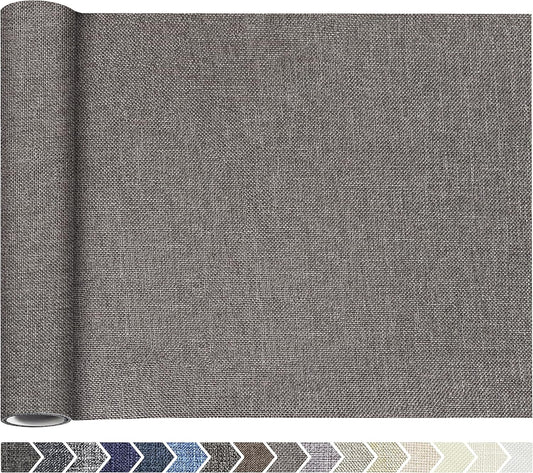 KING MOUNTAIN Fine Linen Repair Patches, Self-Adhesive Linen Fabric Patches, 12X40 inch Extra Size, Multi Color, Can be Used for Linen Sofa Repair and Linen Clothes Repair(12" x 40",Cream-Gray)